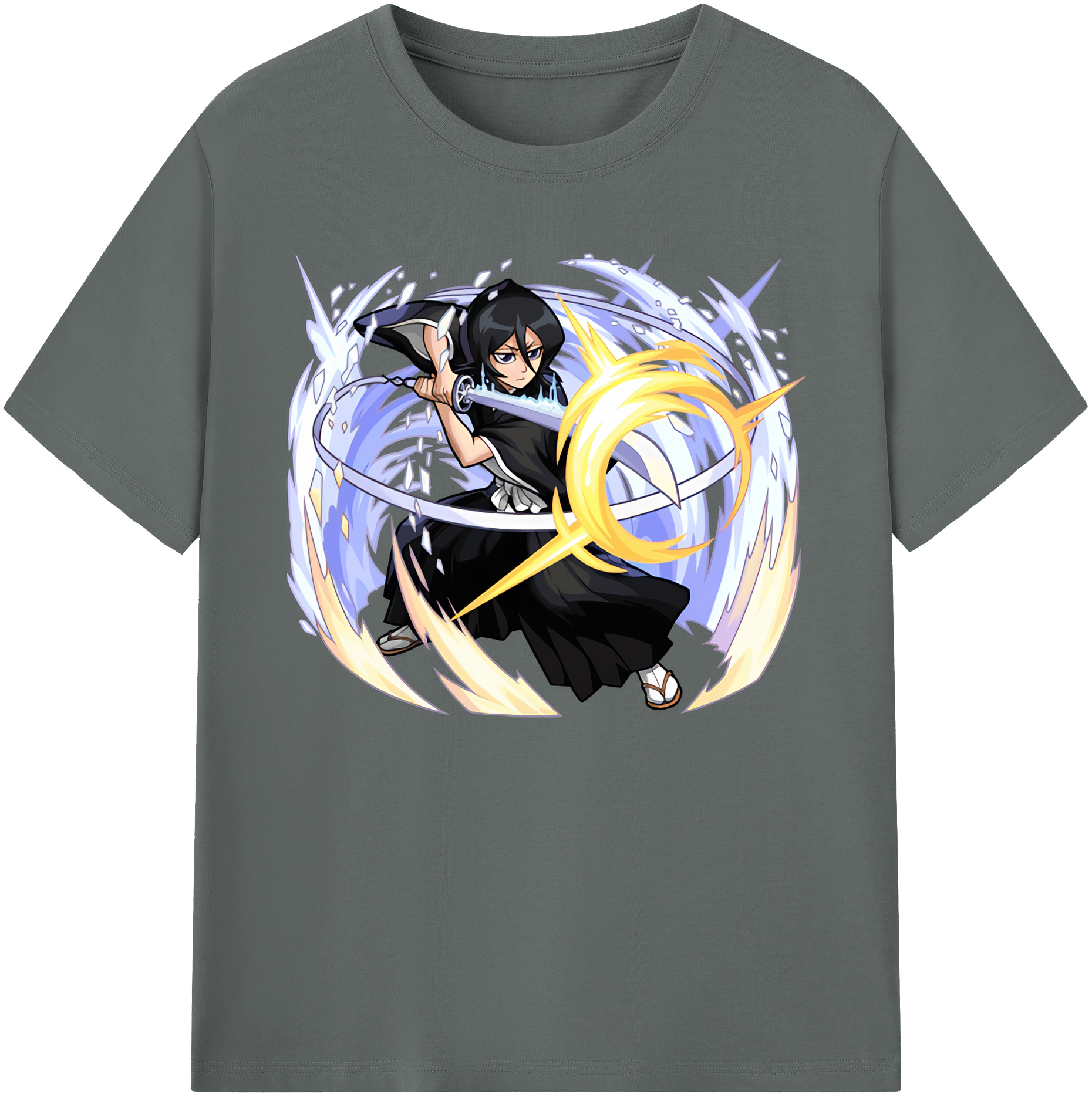 （画像用） ブリーチ 朽木ルキア BLEACH Kuchiki Rukia 綿100％ メンズ半袖Tシャツ｜肌触りやわらか＆通気性
